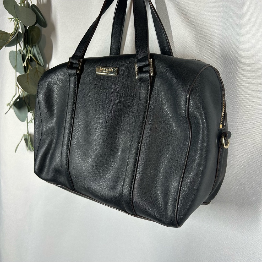 Kate Spade | Newbury Lane Cassie Leather Crossbody Bag Purse Black W/ New Strap - Picture 3 of 16